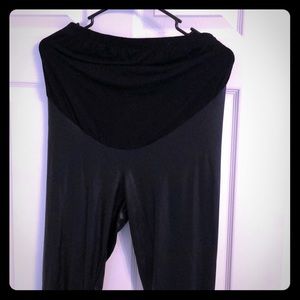 Maternity leather leggings